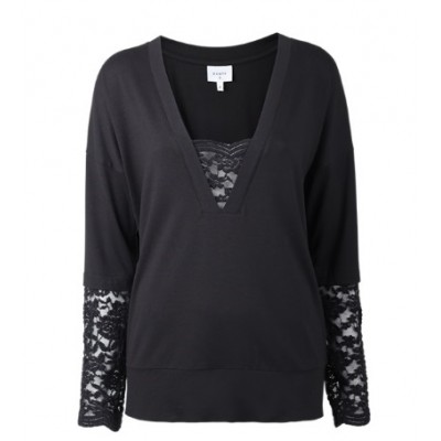 Dante 6 Bo Lace Jersey Top - Raven Black / SOLD OUT Dante 6 Bo Lace Jersey Top - Raven Black / SOLD OUT